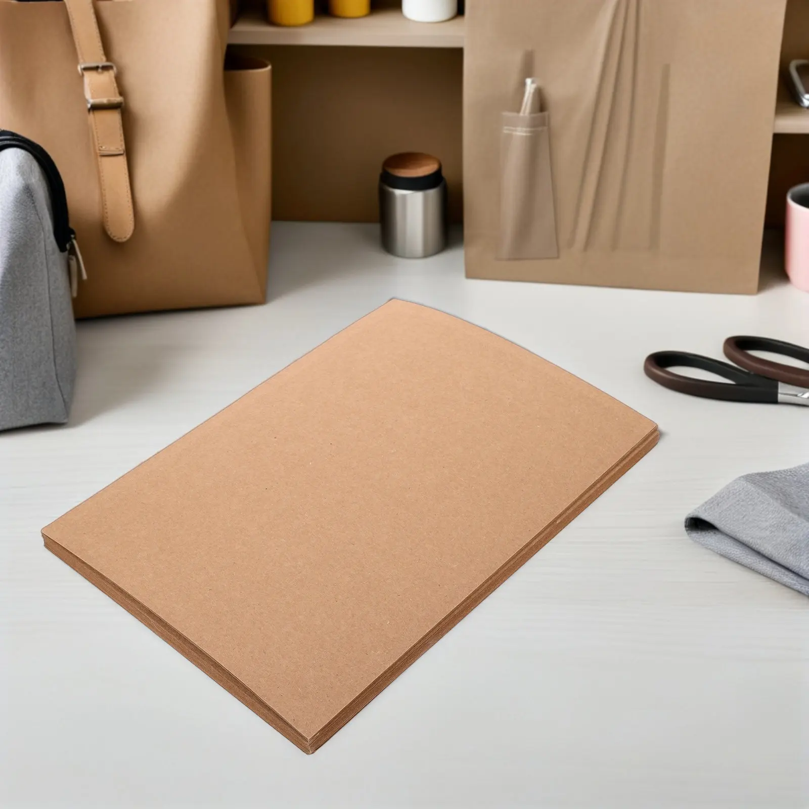 100Pcs Kraft Cardboard Chipboard Sheets Heavy Duty for Book Binding Scrapbooking DIY Crafts Packaging and Inserts