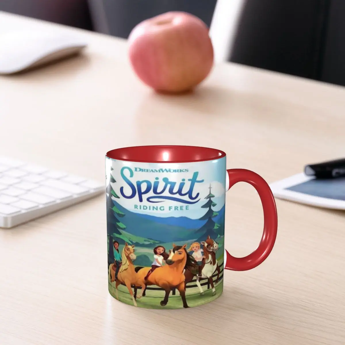 Spirit Riding Free Mug Funny Ceramic Coffee Cups Tea Mugs Milk Cup Drinkware Gifts for Woman Man