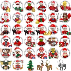 Feliz natal mini bloco de construção figura ação super-heróis cosplay papai noel rena pequena boneca presentes natal do miúdo