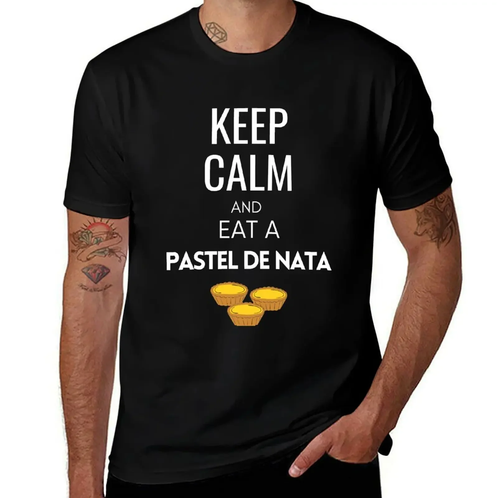 

Keep calm and eat a Pastel de Nata - Portuguese culture T-Shirt oversized graphic tee shirts graphic tees shirts men graphic