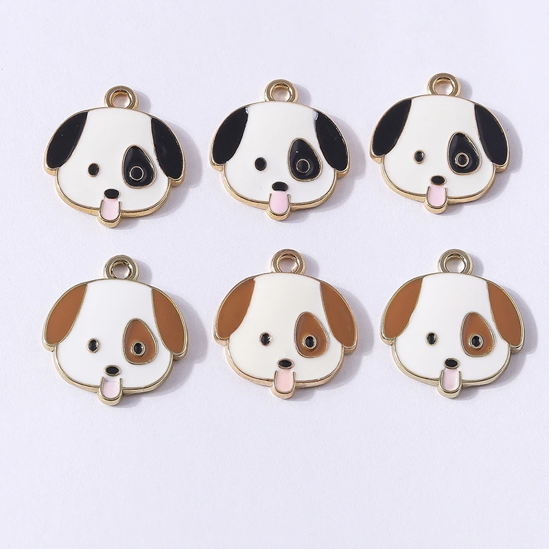 Duarte 10 Stück/Set Cartoon-Tier-Anhänger, Emaille-Hunde- und Katzen-Charms für Schmuckherstellung, Halsketten, Ohrringe, DIY-Bastelbedarf – Detail 8