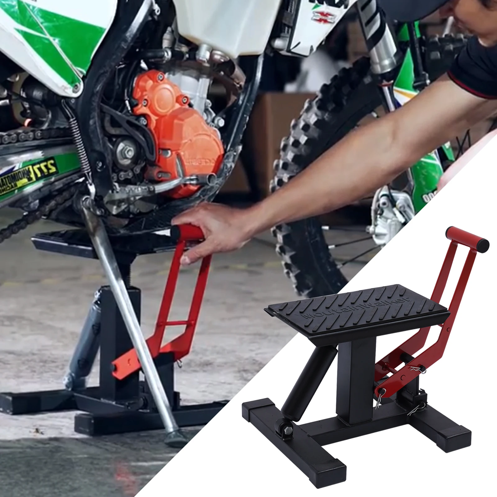 150Kg Motorcycle Lift Motorcycle Jack Dirt Bike Lift Stand Load Capacity 33.5-46cm Range Adjustable Height Easy Lift