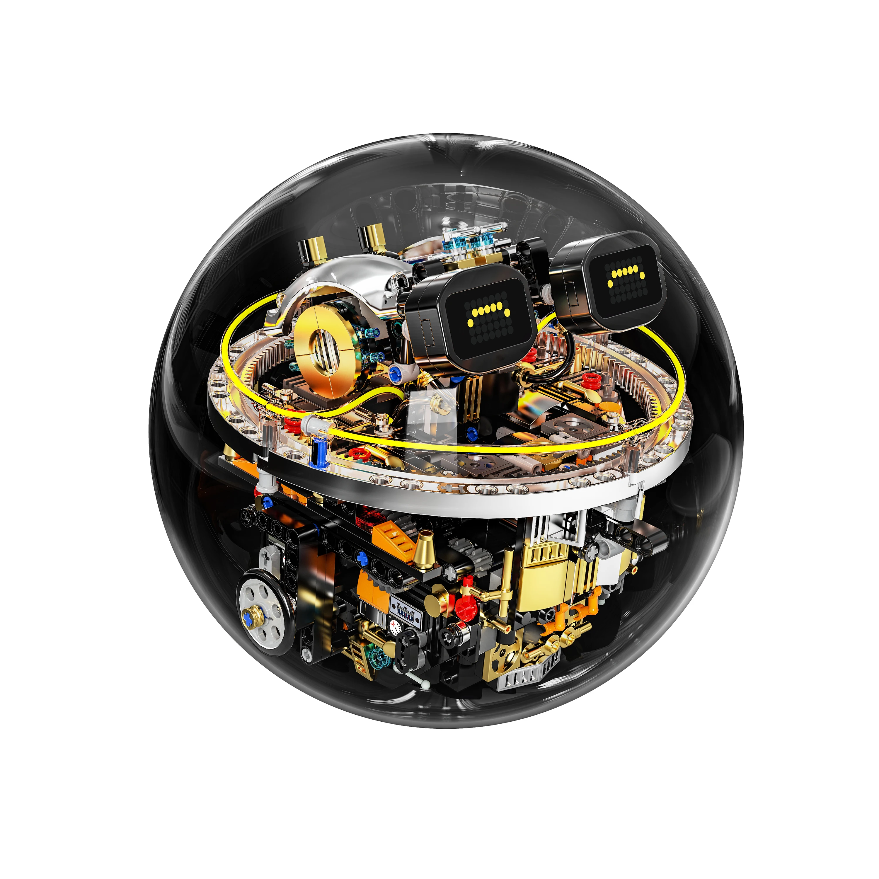 Programmeerbare Sci-Fi Robotbal Afstandsbediening Dynamische Bouwstenen Assemblage Slim Elektronisch Speelgoed Creatief Tech Cadeau - afbeelding 2