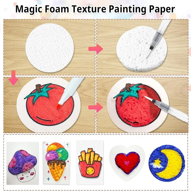 3D-Zeichenset mit magischer Leinwand und Schwammtextur für Kinder, DIY-Zeichnung, Kunst, Lernspielzeug, Bastelset, Schwamm-Leinwand, Bastelbrett, Handarbeits-Spielzeug – Detail 4