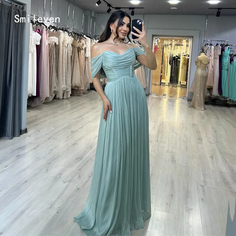 

Smileven Shining Straight Prom Dress Pleat Sweetheart Party Gowns Off The Shoulder Occassion Dress Customized 2026