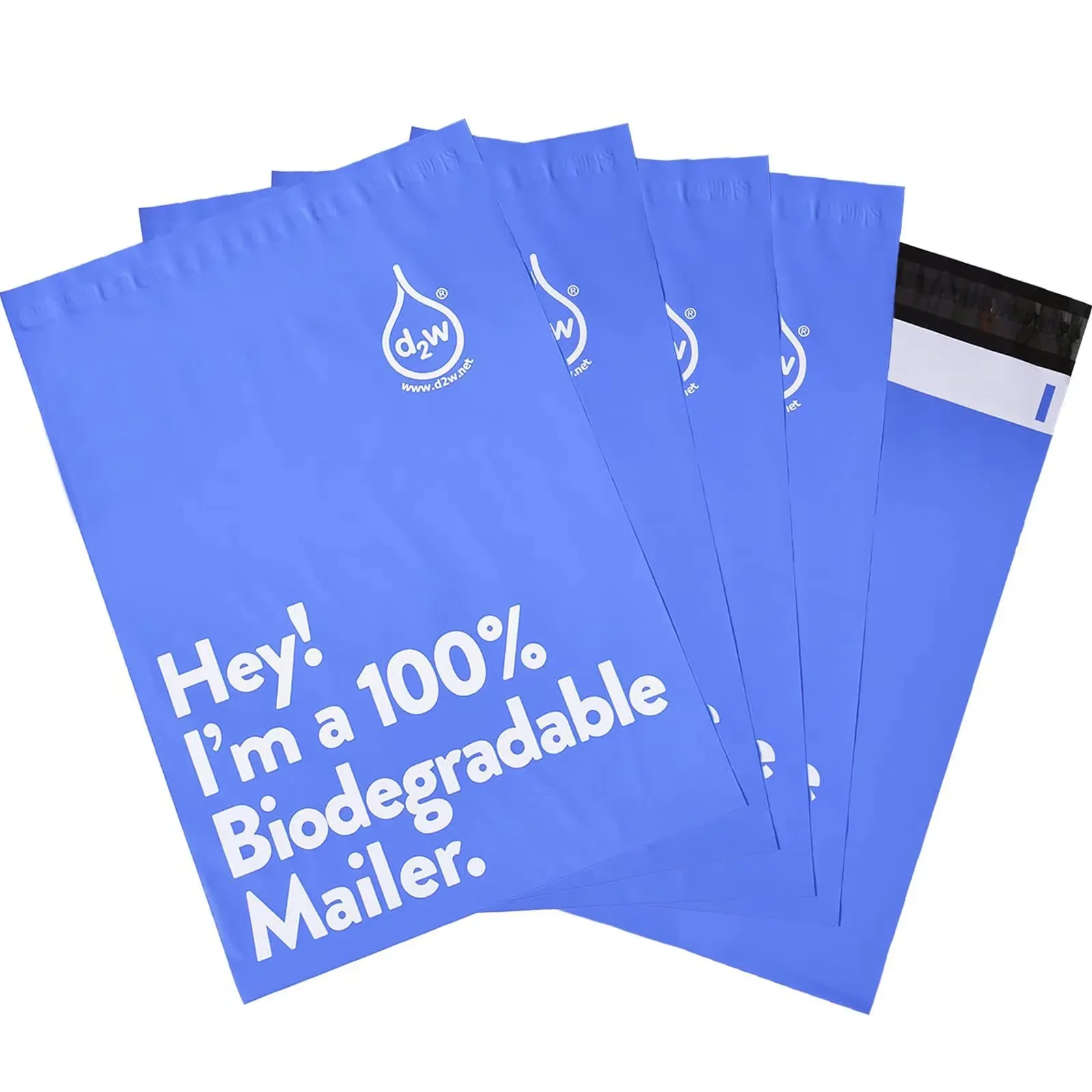 100% D2W Biodegradable Envelope Mailing Bags Self Adhesive Seal  Express Postal Pouch Bag Eco-Friendly Clothing Waterproof Pouch