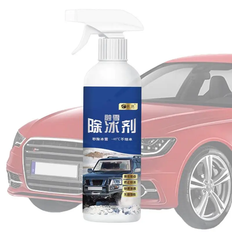 

Deicer Spray For Car Windshield Car Windshield Spray Windshield Glass Defroster 500ml Ice Melt Spray Agent For Rapid Thawing