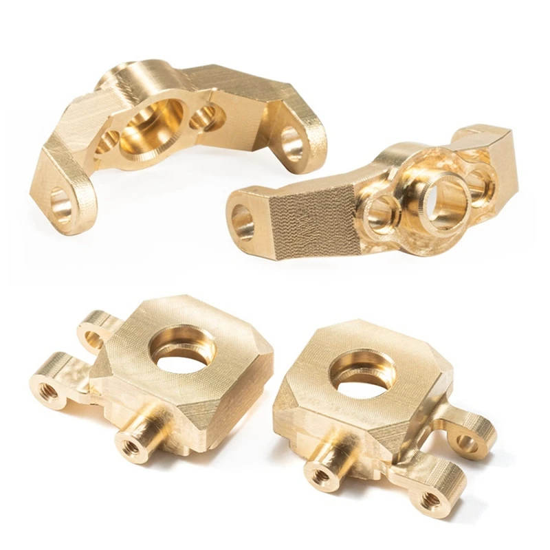 4Pcs Brass Steering Blocks Caster Blocks 9733 9737 For Traxxas TRX4M 1/18 RC Crawler Car Upgrade Parts Accessories