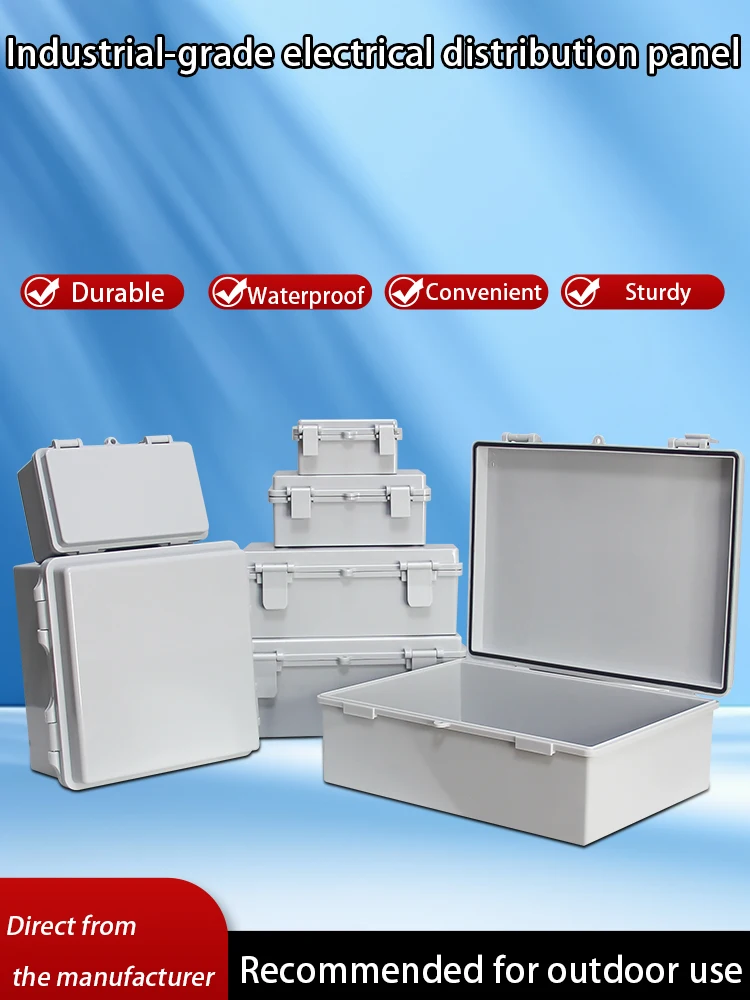 P66 Electrical Plastic Enclosure ABS Power Junction Box Outdoor Waterproof Distribution Box for Electric Instrument Project