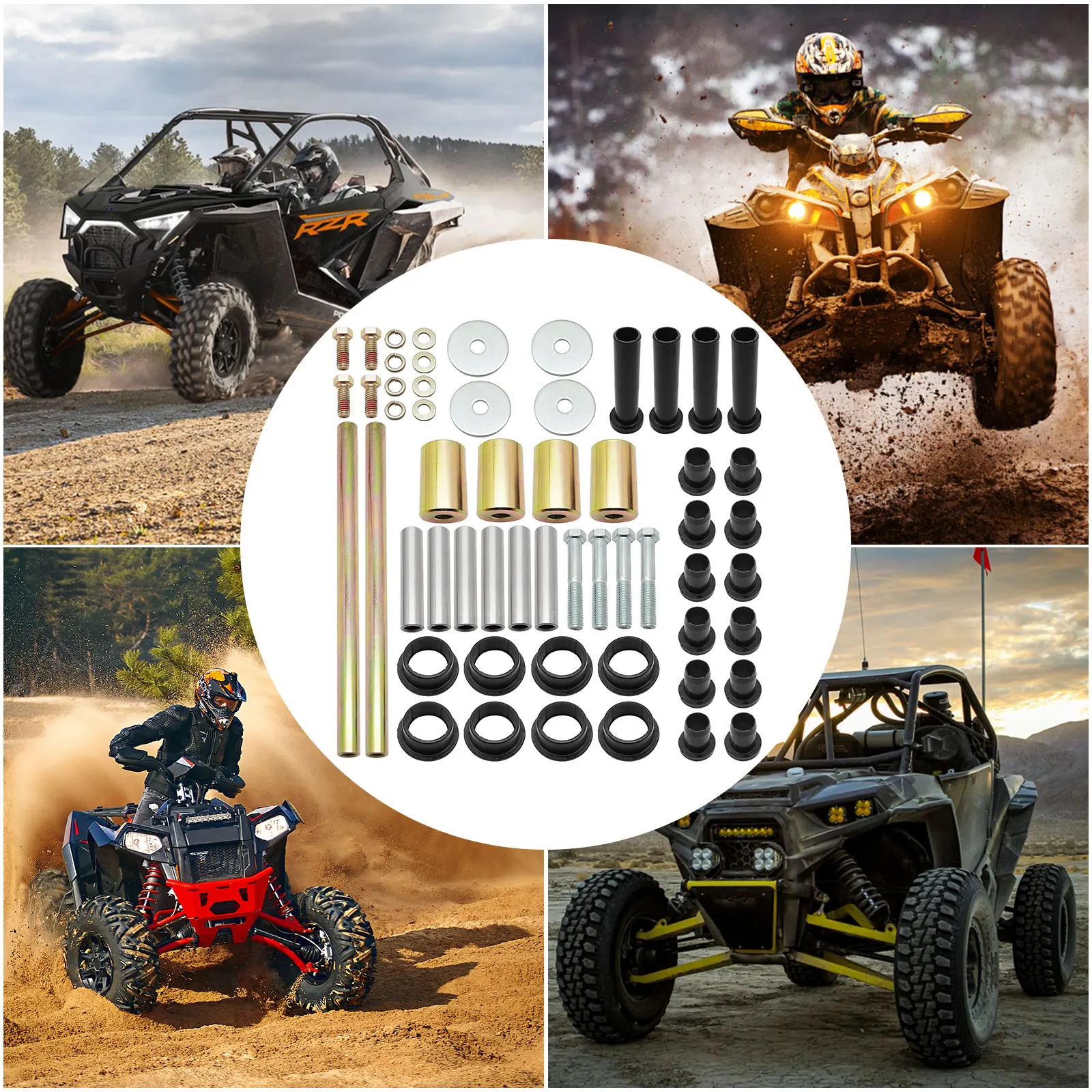 OE: 5020826 Conjunto de bucha de suspensão traseira resistente ao desgaste Kit de eixos de bucha de braço A multiuso para Polaris Sportsman 400 450 600 700