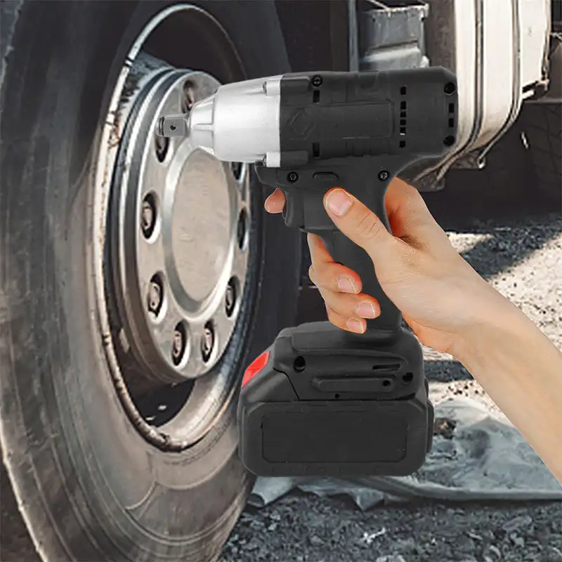 

Super Torque Brushless Lithium Battery Wrench 1NM Cordless Electric Wrench Easy Removal Of Car Tires 1/2MM Chuck Impact Wrench