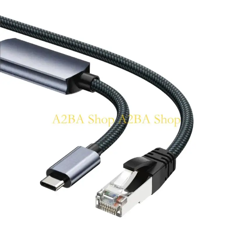 A2BA Desk Ethernet Cable Connection lINE with RJ45 Gigabit Internet Access, Metal Shell for Home Office and Study Corner Areas