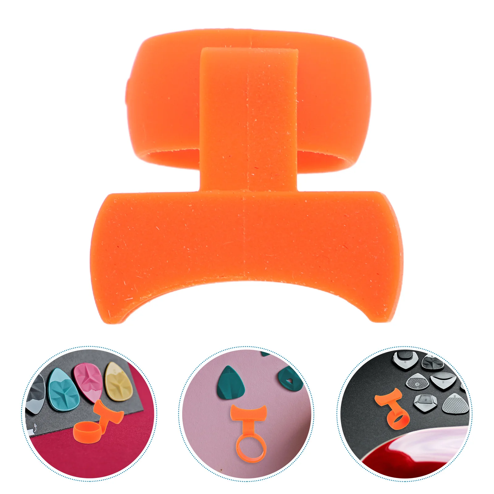 

Non-Slip Guitar Pick Grip Aid Finger Protector Silicone Holder Comfortable Fit Beginner Electric Acoustic Guitar Accessories