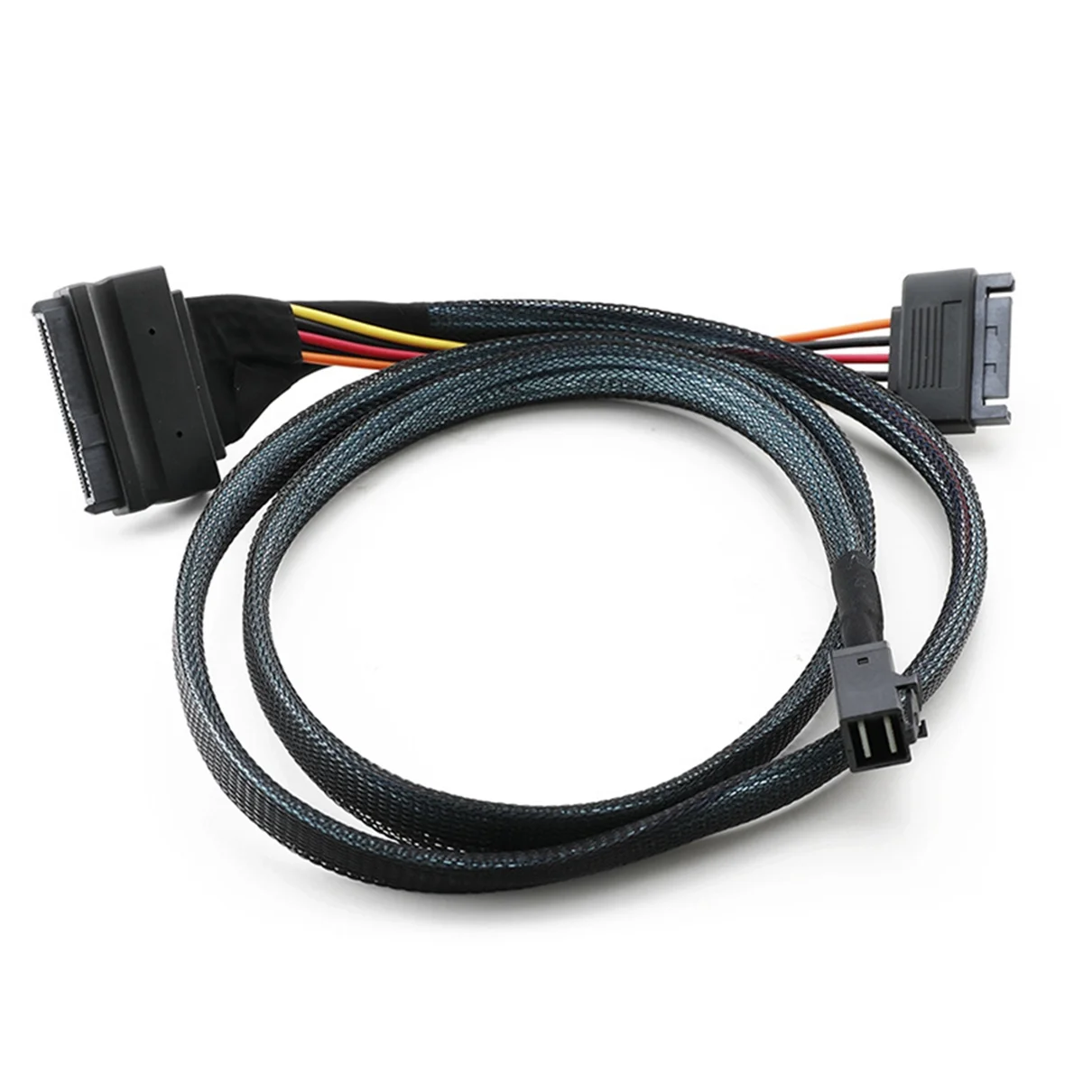 Built-in 12G Mini SAS HD to U.2 36P SFF-8643 to SAS U.2 SFF-8639 Cable with 15Pin SATA Power Supply,Suitable for U.2 SSD HOT