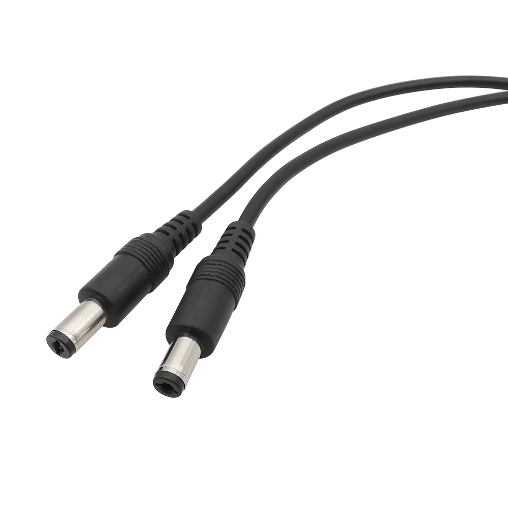 1Pcs DC Power Plug Extension Cable 5.5 x 2.1mm Male to Male Connector For CCTV Camera LED Strip Light Cord
