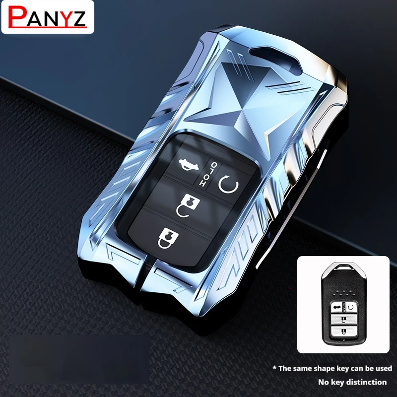 Capa de chave de carro em liga de zinco para Honda City Odyssey CIVIC CRV HRV Legend Jazz RR VTi Fit Accord