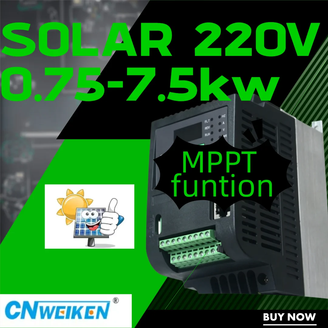 Solar 220V 0.75-7.5KW DC to AC Variable Frequency Drive Inverter Converter for Spindle Motor Speed Control General Application