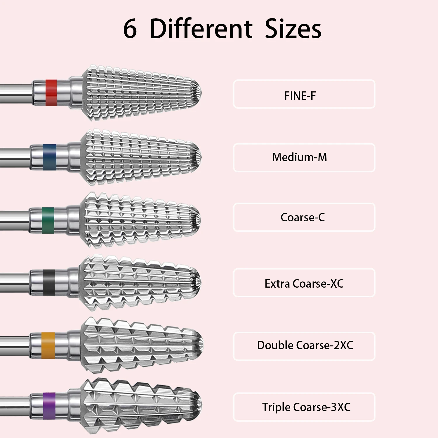 Frezarki do paznokci z węglika spiekanego Purple Tornado Bit 3/32 do manicure, usuwania żelu, akcesoria do pilników elektrycznych