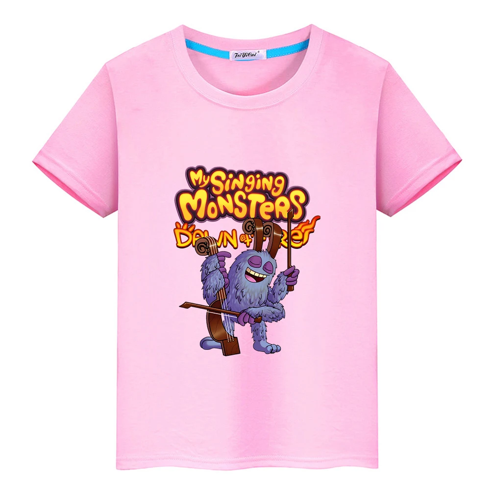 My Singing Monsters Kawaii Cartoon T-shirt Casual O-neck Cute Printing Tee-shirt 100% Cotton High Quality Tshirts Boys/Girls Tee