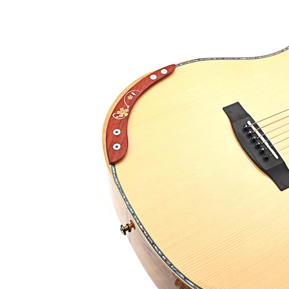 Guitar Hand Rest Wooden Armrest for Most Guitar Models Smooth Edges Non-Slip Practice Accessory Armrest with Adhesive Parts