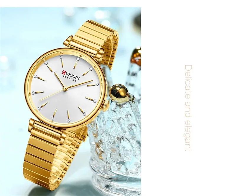 CURREN 9081 Elegante Damen-Quarzuhr, wasserdicht, Edelstahlarmband, Business-Damenuhr, Relojes De Mujer – Detail 13