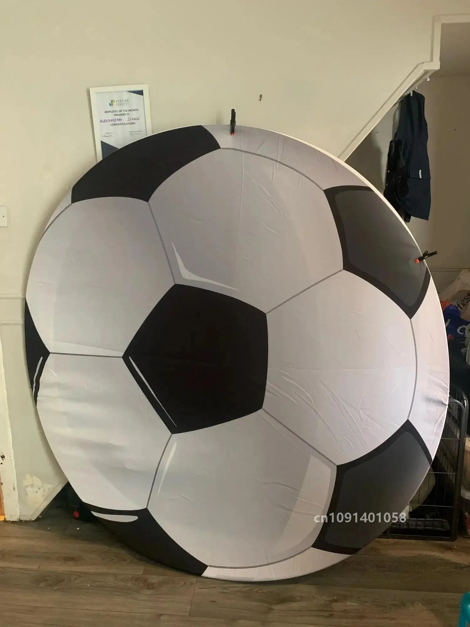 Round Football Theme Photogrpahy Background Elastic Cover Soccer Sports Boys Birthday Party Baby Shower Backdrop Decor Custom