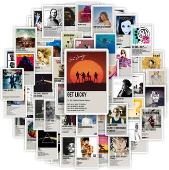 Autocollants de Collection d'albums musicaux, jouet pour enfants, cadeau pour téléphones, ordinateurs portables, bouteilles, Scrapbooking, bagages, Graffiti décoratif, étanche, DIY bricolage