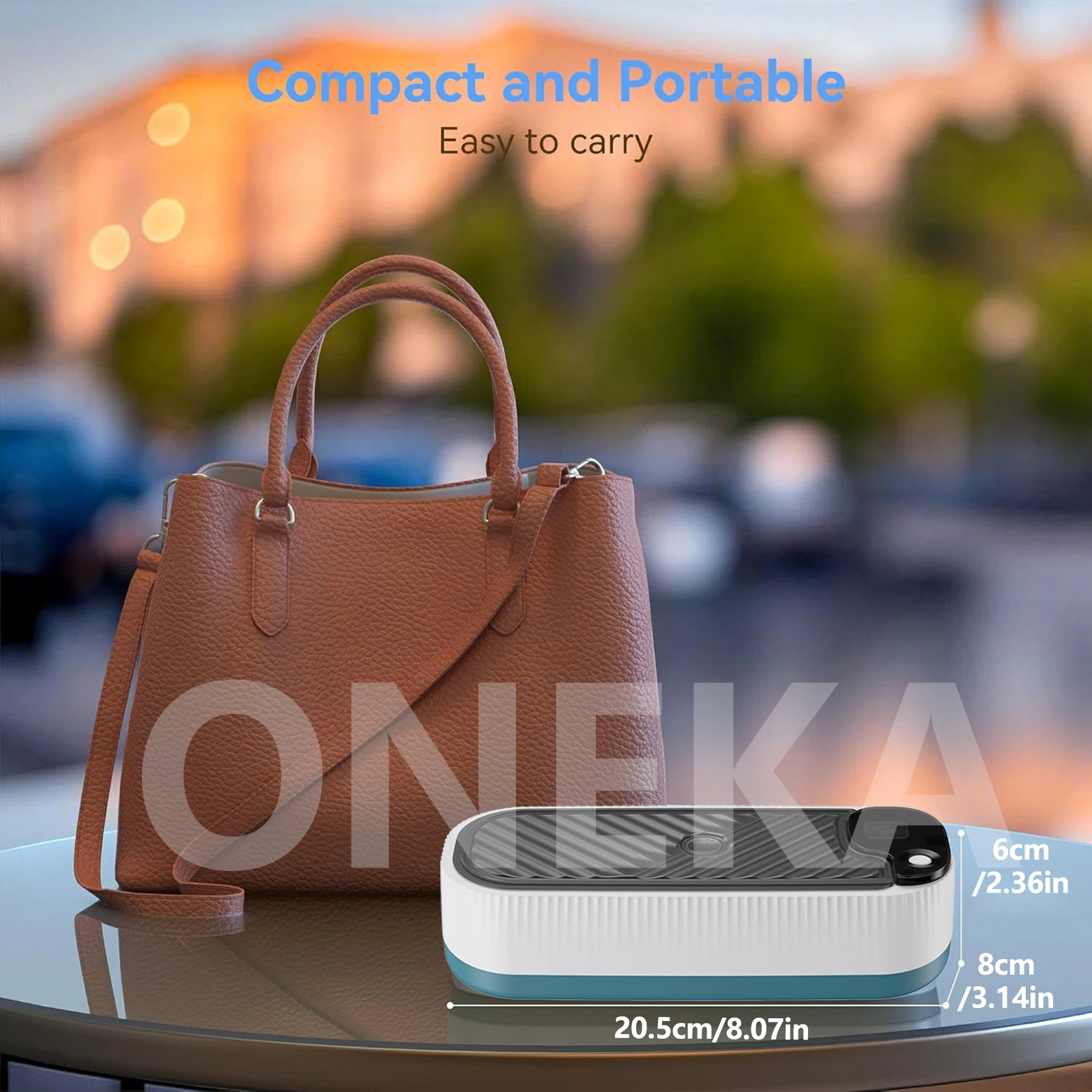 Jewelry cleaning machine, jewelry automatic 360 ° deep cleaning tool high-frequency vibration Eyeglasses, Rings, Watch Bands