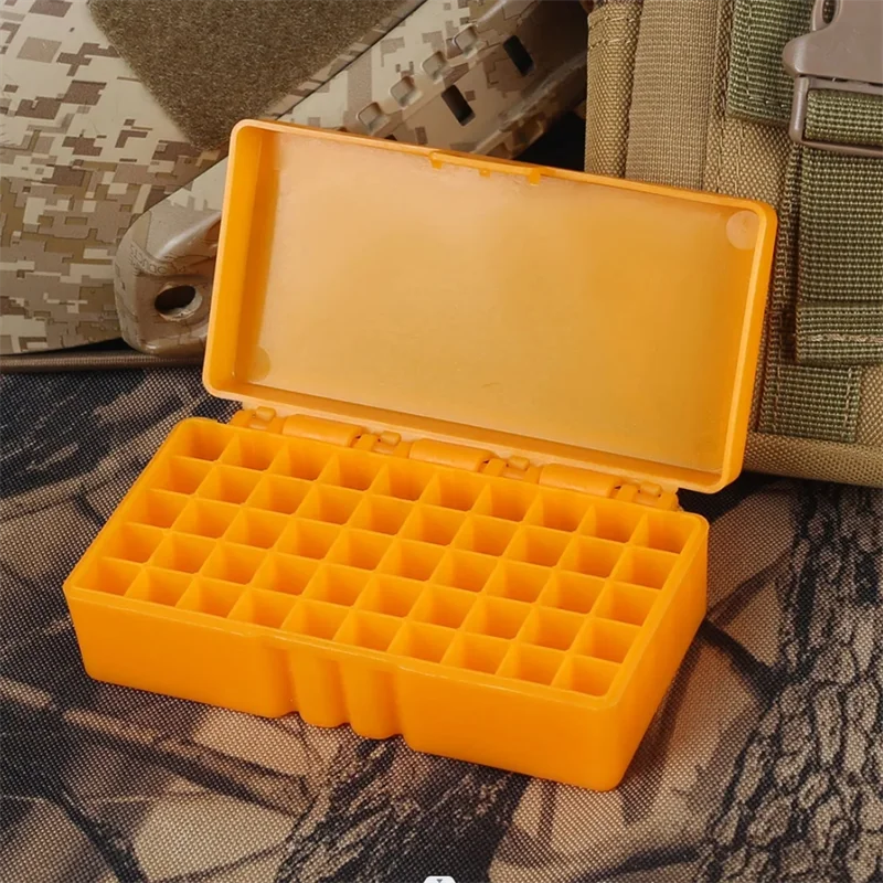 50/100 Rounds Tactical Bullet Box 9mm/.223/.38Super Pistol Rifle Ammo Carry Storage Box Flip-Top proiettili Case accessorio da caccia