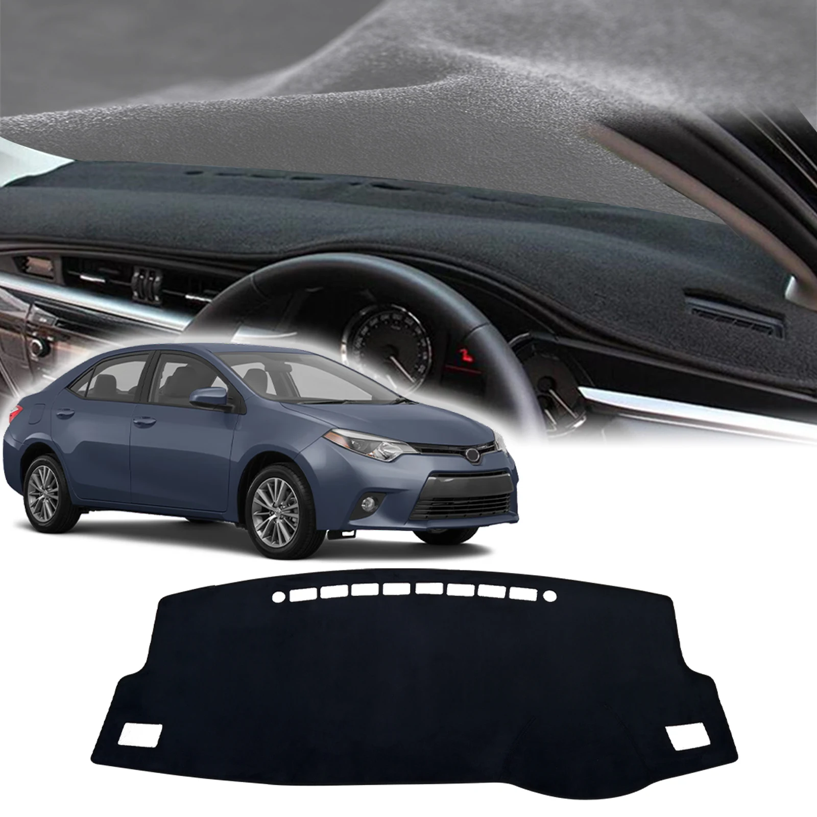 

Подходит для Toyota Corolla 2014 2015 2016 2017 2018, автомобильный коврик для приборной панели, солнцезащитный козырек для приборной панели, защитный ковер, аксессуары