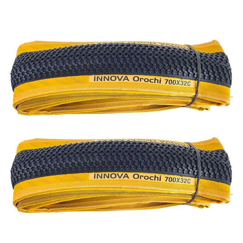 Orochi 700x32c 35c Yellow Edge Black Gravel Bicycle XC Off-Road MTB Bike Folding Tires 60-95 PSI Cycling Parts IA-2562