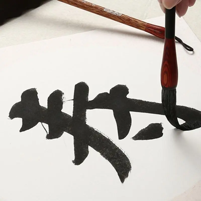 G8TA 중국 서예 브러시 쓰기 브러시 페인팅 브러시 호퍼 모양의 족제비 헤어 브러시 연습을위한 중국 서예