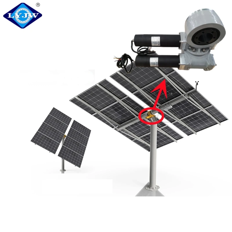 Luoyang JW Factory Solar Energy System DC Motor Dual Axis Slewing Drive SE7 SDE7 SDD7 For Sun Flowers/Solar Tracking System