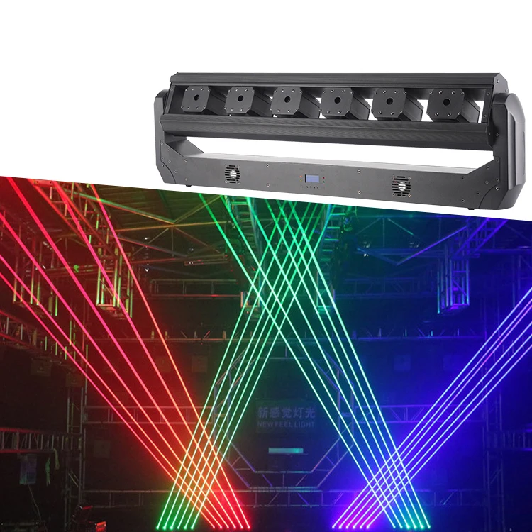 

6 Eyes Laser Projector Red Laser Moving Head Led Lighting DJ Equipment Stage Laser Light for Music Disco Show