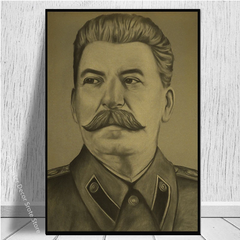Soviet USSR CCCP Posters Celebrity Stalin Retro Kraft Paper Prints Vintage Room Home Bar Cafe Decor Aesthetic Art Wall Painting