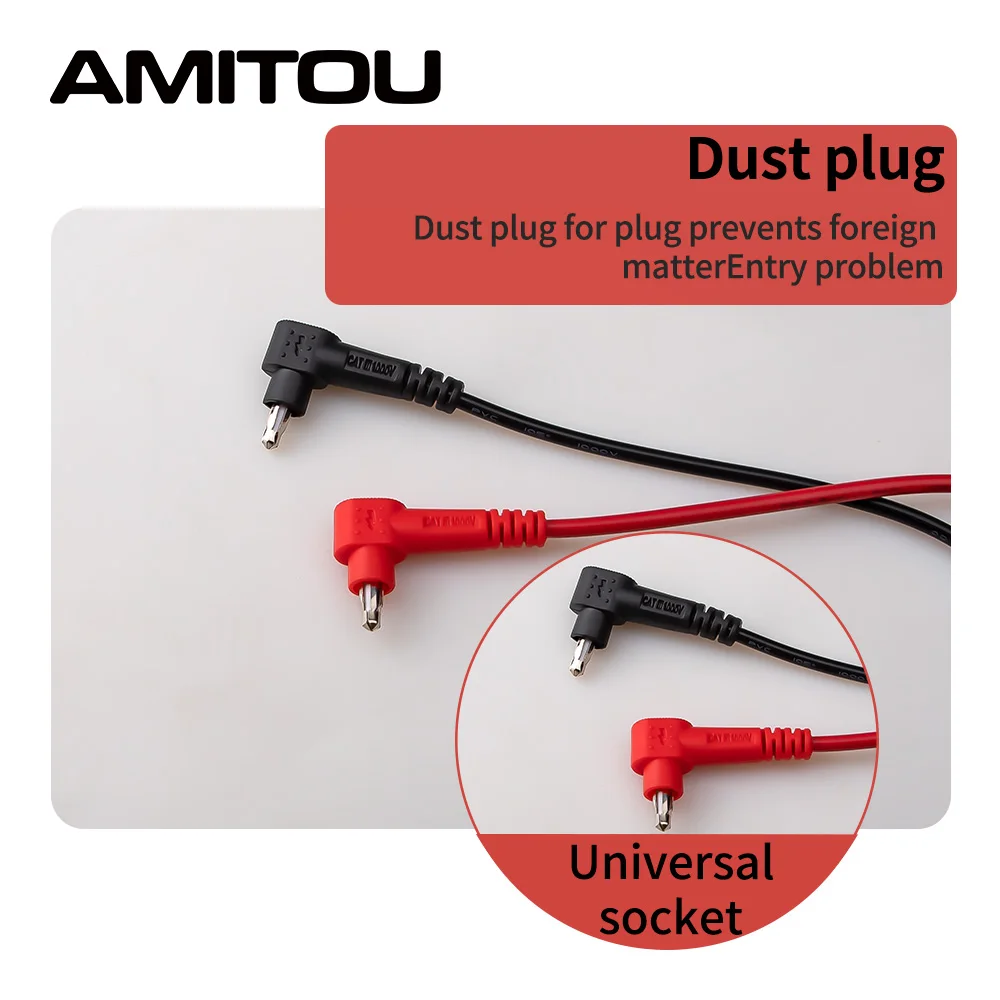 AMITOU PVC Test Leads for Digital Profesional Multimeter Voltage Tester Line Multimeter Cable Electrician Tools Accessories