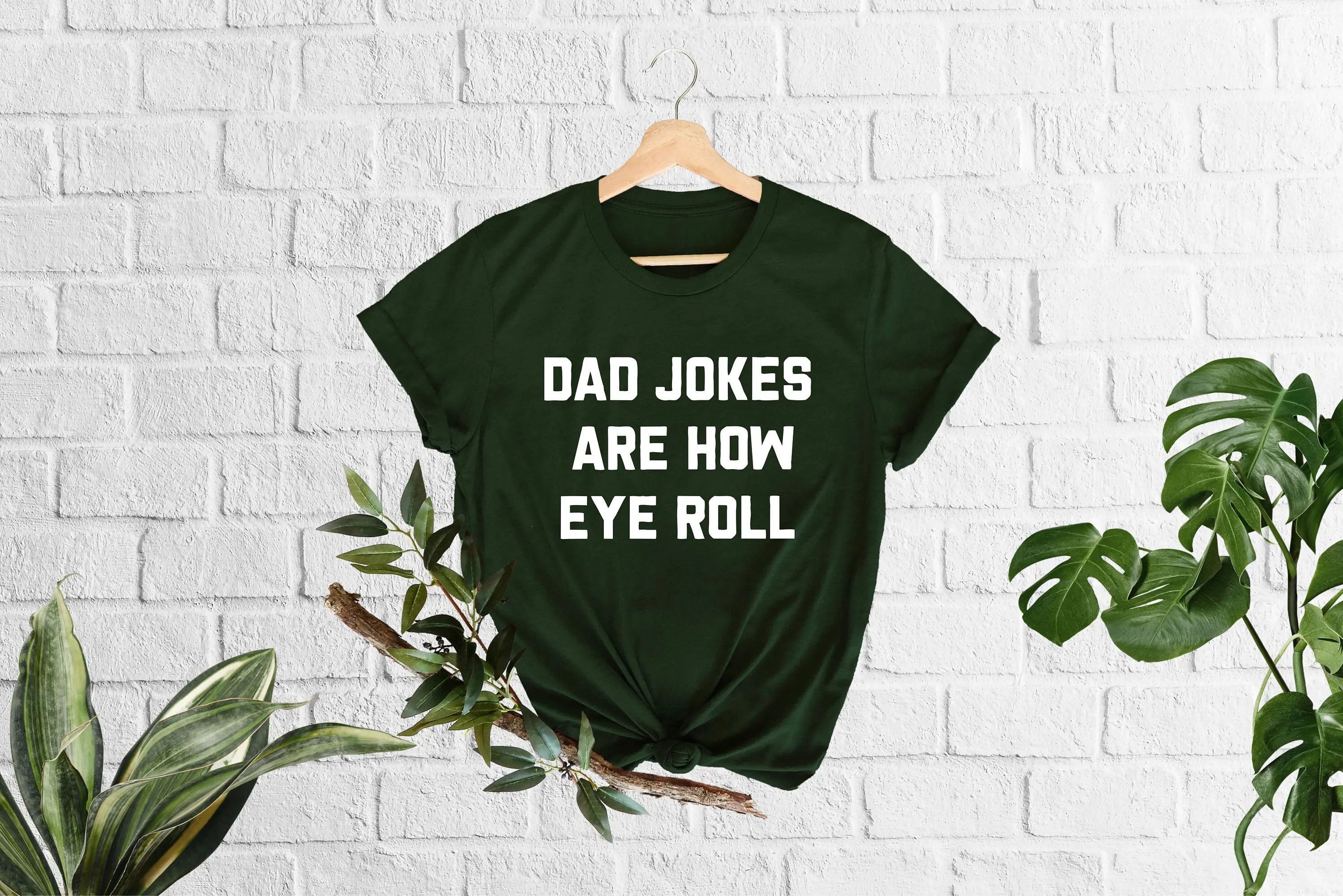 Dad Jokes Are How Eye Roll T shirt Father's Day Papa Birthday Daddy Grandfather Funny