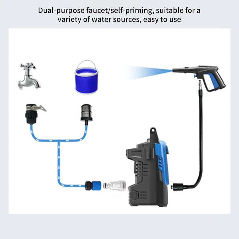 Electric Pressure Washer with Rotatable Nozzles High Pressure Cleaning Machine Power Washer for Car Floor Yard Patios