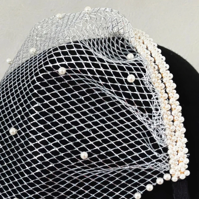 Foldable Pearls Headpiece for Easy Storage Solution for Daily Wear Casual Use C1FC