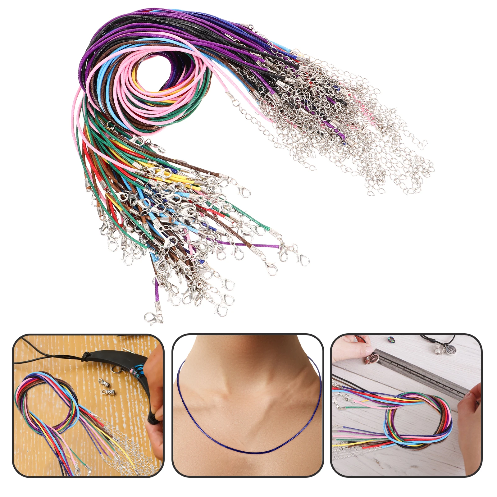 

100 Pcs Necklace Rope for Jewelry Making Chain Jewellery Crafting Supplies Crafts Chains Metal Cord