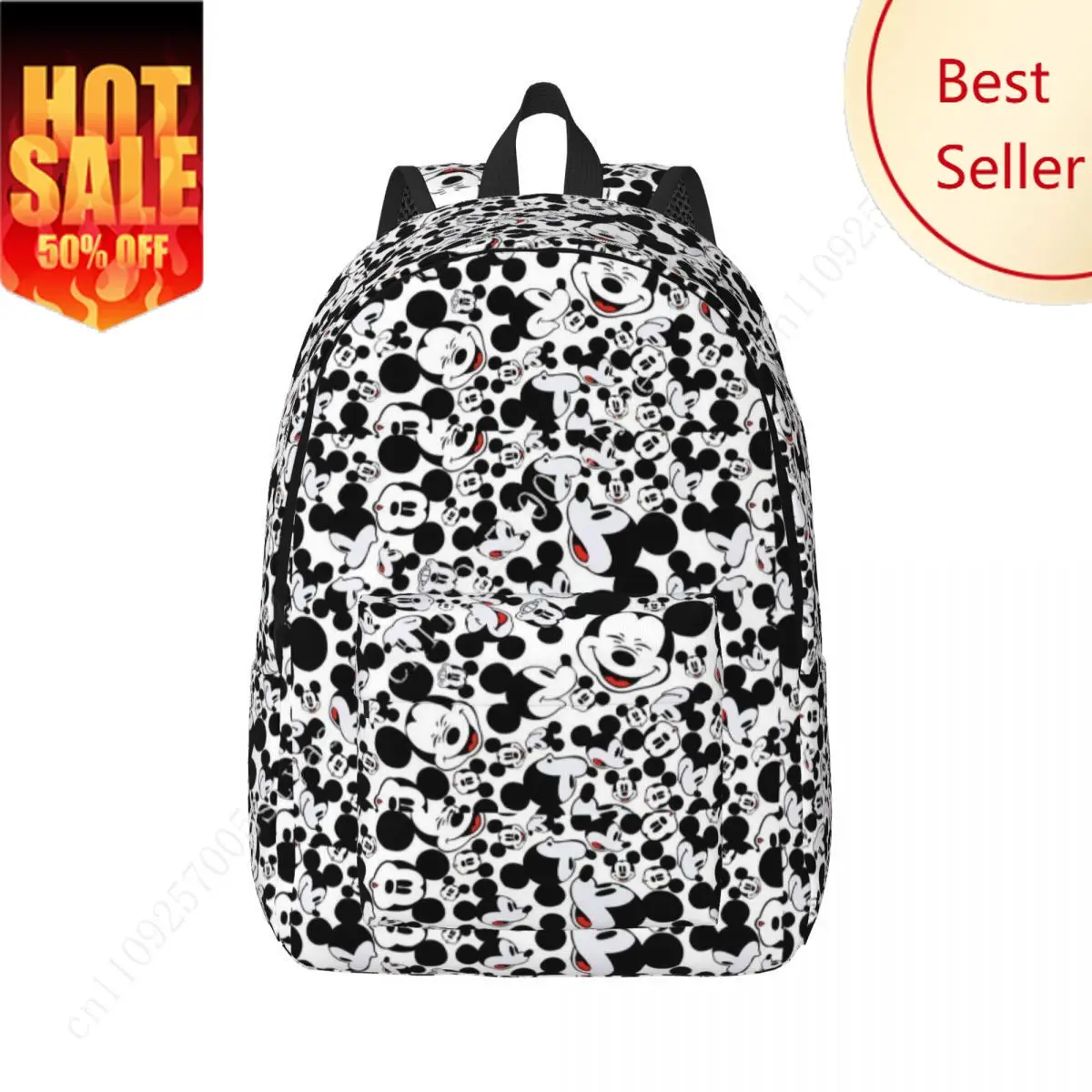 Benutzerdefinierte Mickey Mouse Minnie Laptop-Rucksack Damen Herren Mode Büchertasche für Schule College Student Tasche