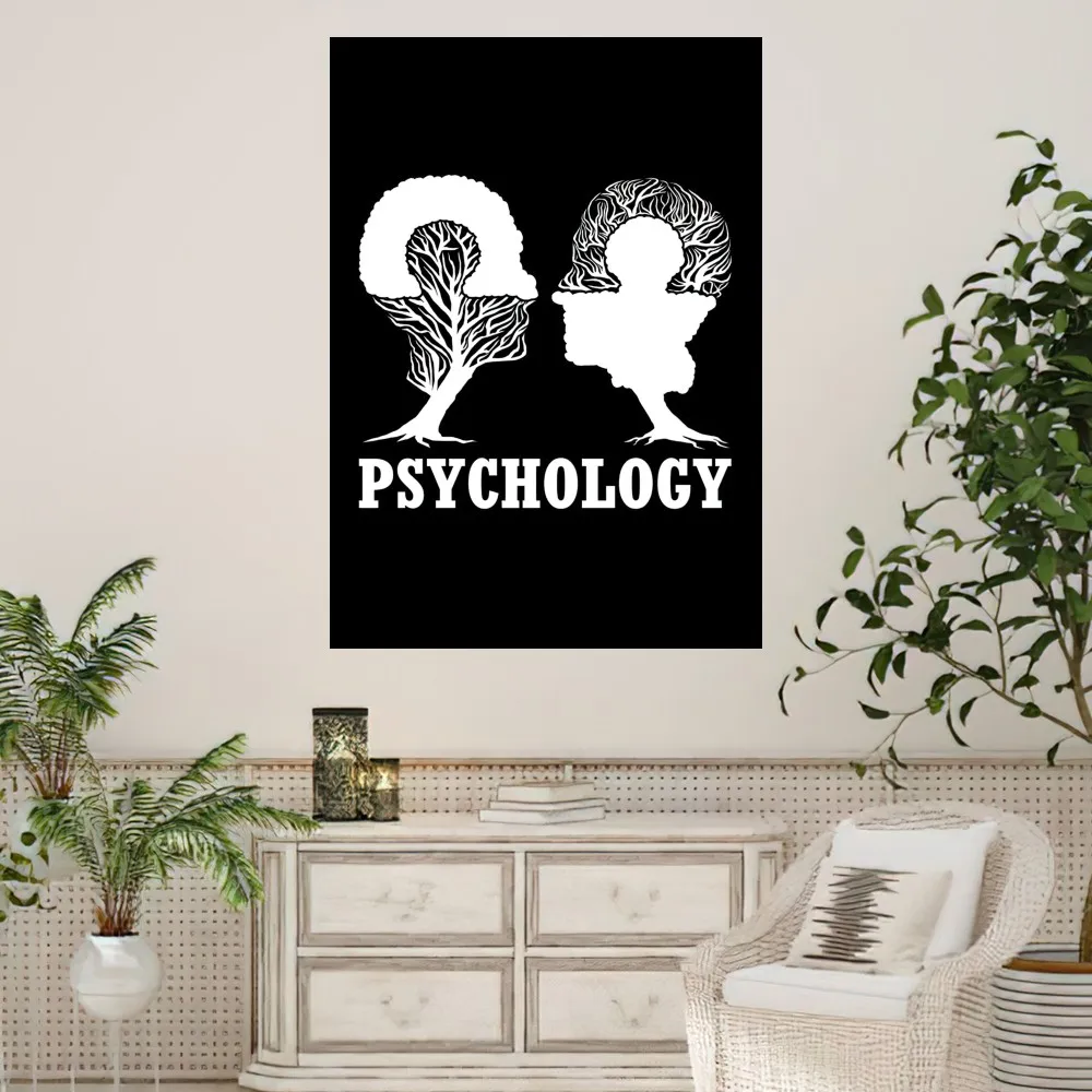 Psychologist Profession Psychology Logo Poster Small Prints Wall Painting Bedroom Living Room Wall Sticker Office