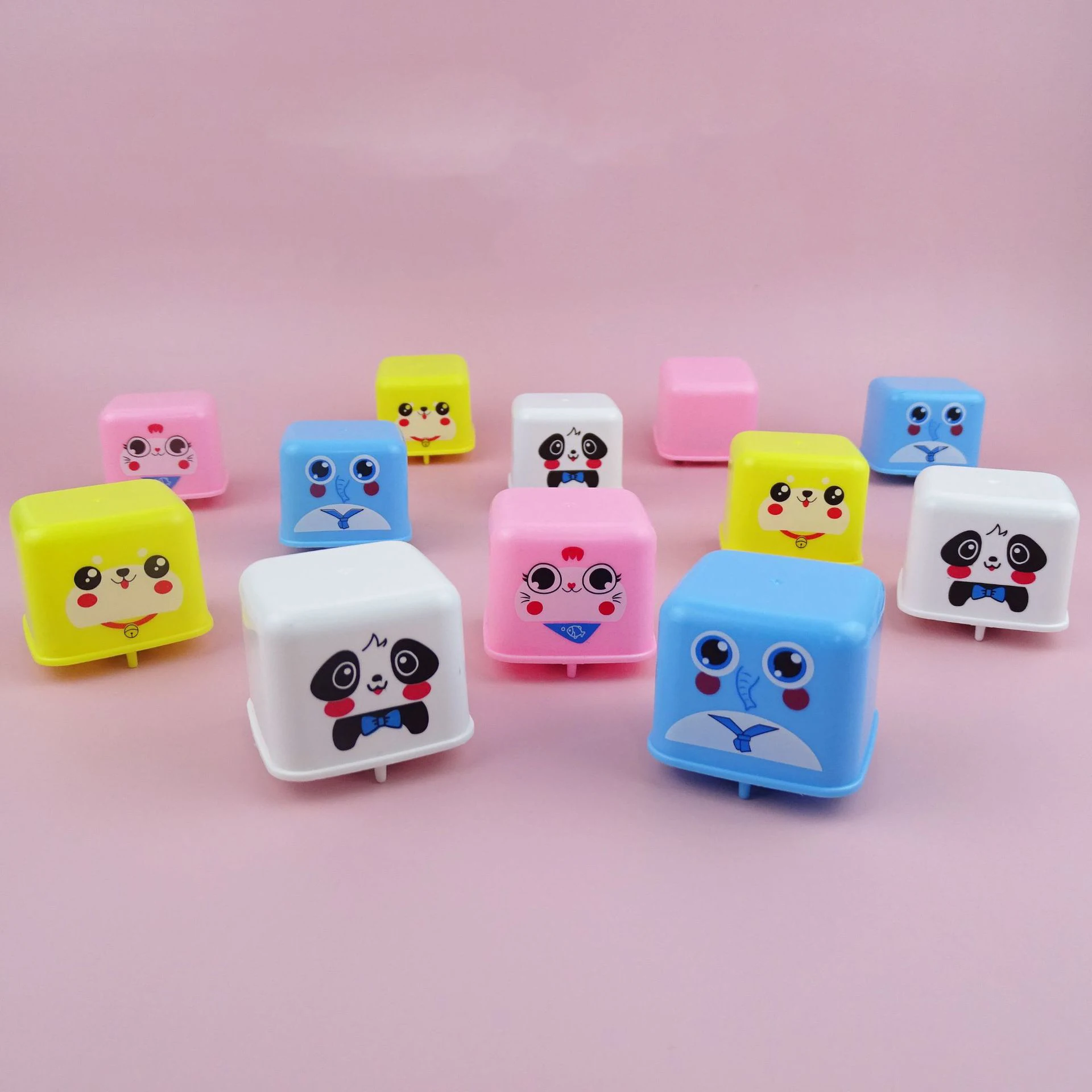 2Pcs Children Pull Back Car Toy Cartoon Cute Mini Animal Cube Inertia Car Toys Children Puzzle Toys Car Best Boys Birthday Gifts