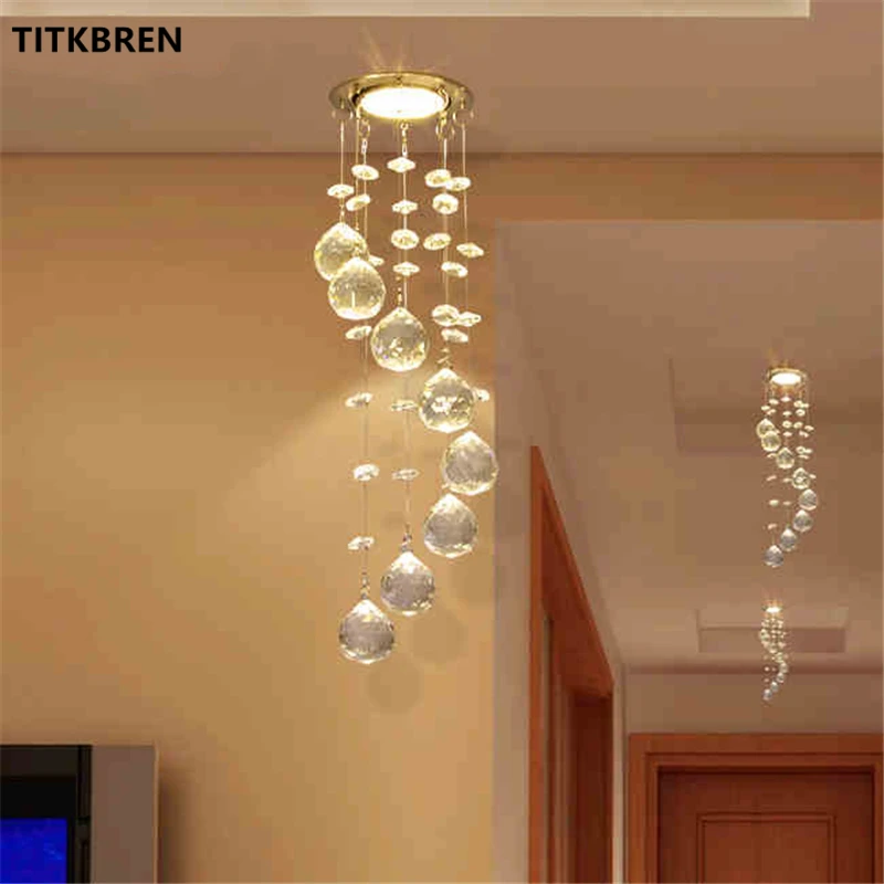 

New Suspension Hanging Crystal LED 3W Small Ceiling Lamp Corridor Balcony Aisle Hallway Lights Living Room Indoor Light Lighting