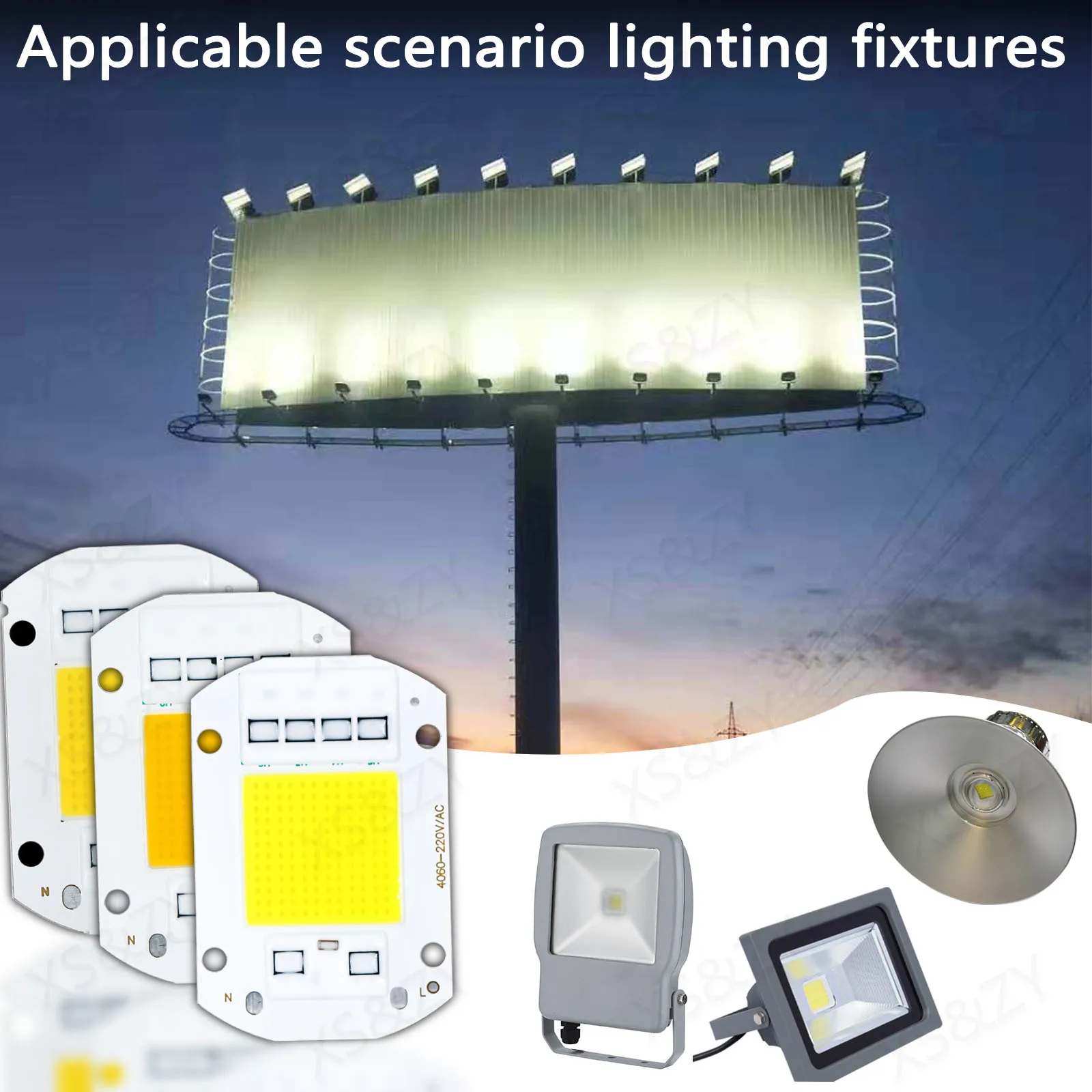 10pcs AC220V LED Bead integrato COB Chip Light Source Anti Surge No Driving 50W Warm Cold White Neutral Flood Light Source Chip