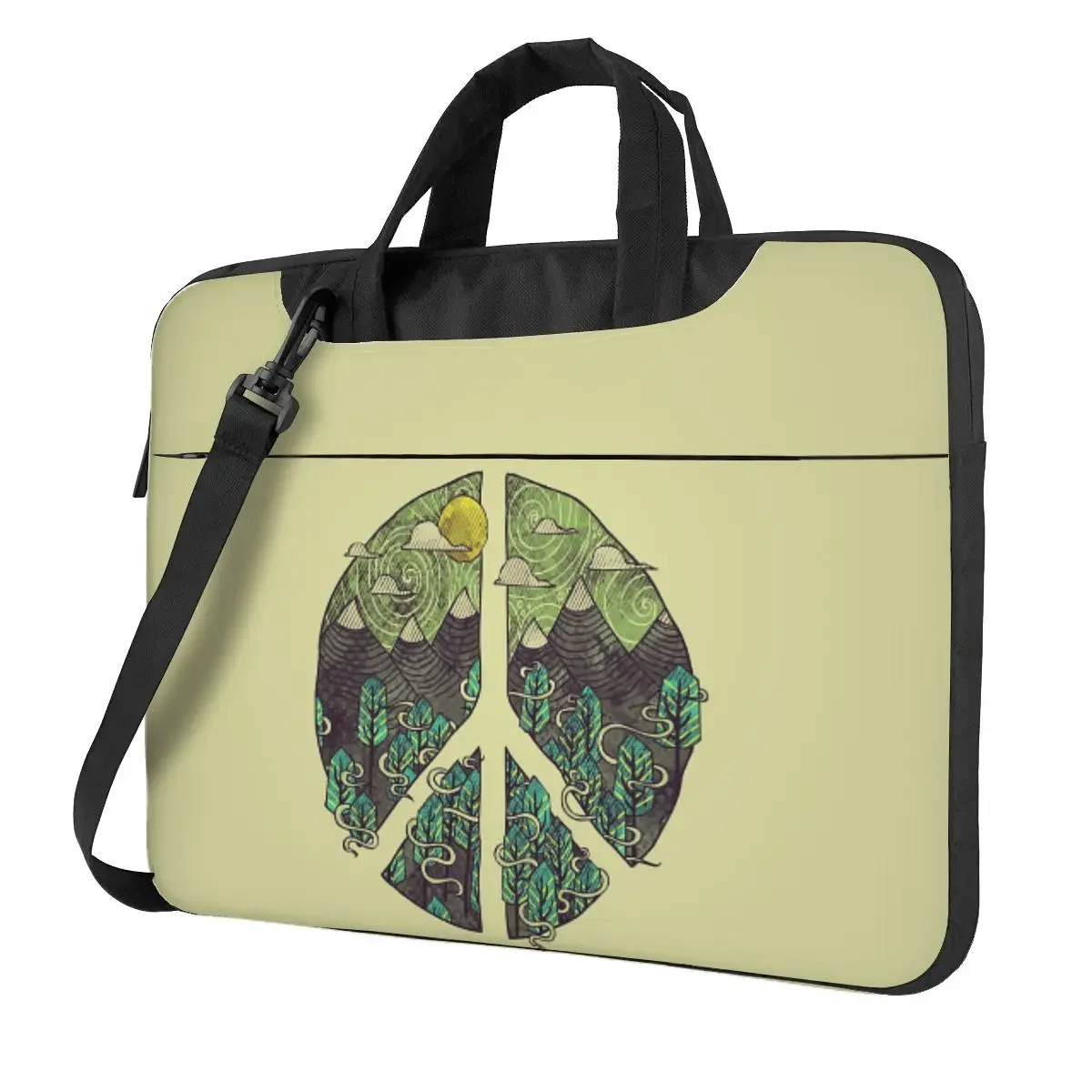 

Peaceful Landscape Crossbody Laptop Bag Case Computer Bag Resistant Protective Notebook Pouch for Macbook Pro Lenovo