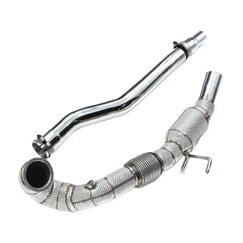 Section High flow Pipes Exhaust Pipes branch downpipe Exhaust Pipe with for VW golf MK7/7.5 R/R20 2.0T