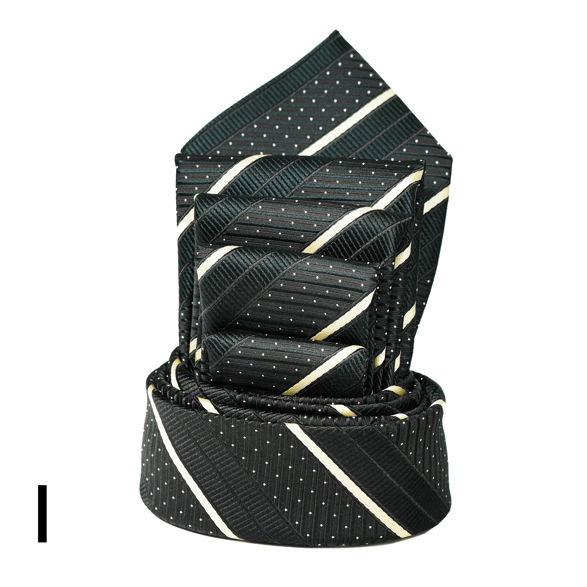 Elegante Herren-Seidenkrawatte mit Streifenmuster in Schwarz, Lila und Rot, für Anzug, formelle Anlässe, Hochzeit, Business, klassisches Luxus-Mode-Accessoire – Detail 10