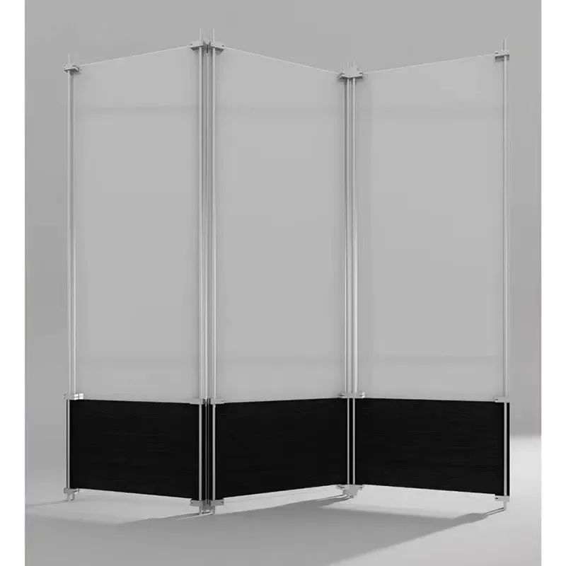 

Office glass home screen foldable mobile non-punching restaurant living room Internet celebrity aluminum profile partition