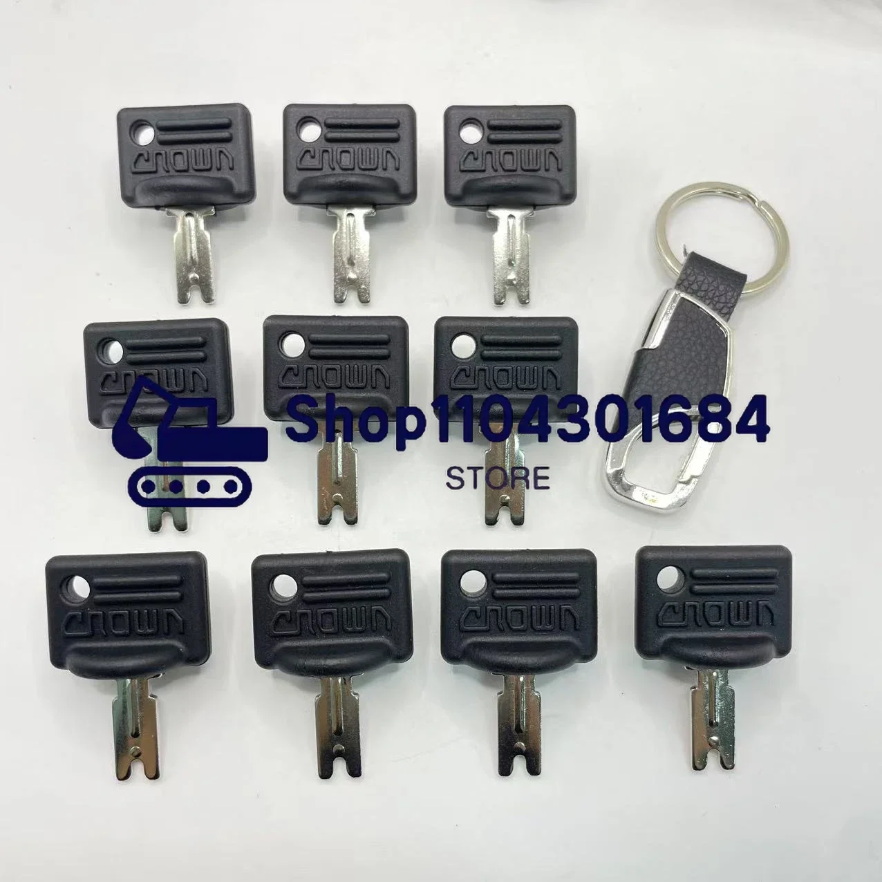 2/5/10PCS 107151-002 Ignition Key Fits for Crown Forklift with Keychain
